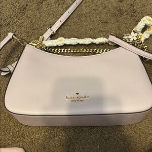 Kate Spade Purple Shoulder Bag with Metallic Accents